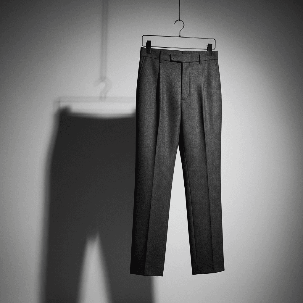 MAGIC STICK tailored trousers on display