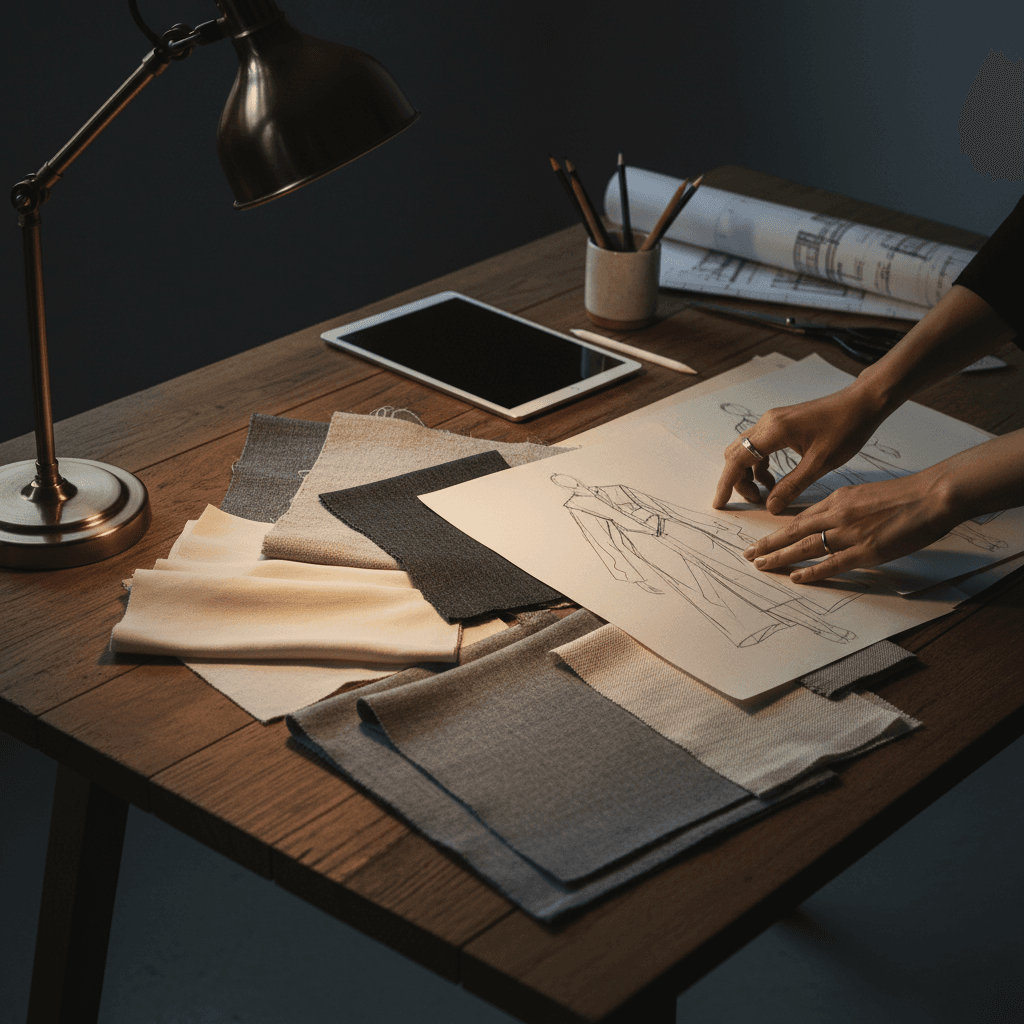 Designer working on brand concept development